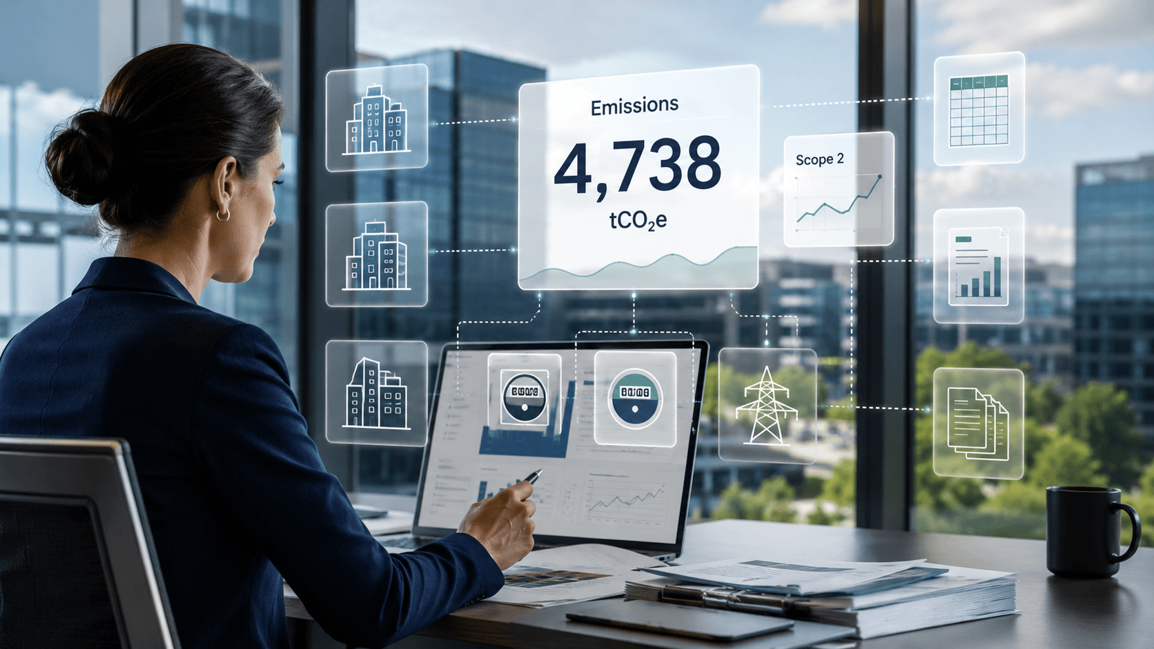 Scope 2 emissions reporting supported by building meters, energy data and evidence